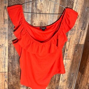 Express Women's‎ Orange Bodysuit-XL